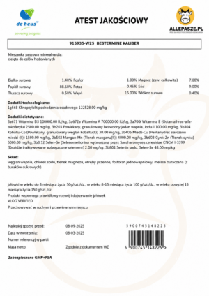 De Heus Bestermine Kaliber 25kg - obrazek 3