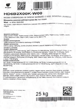 De Heus Nioska Staropolska z siemieniem lnianym 25kg - kruszonka - obrazek 3