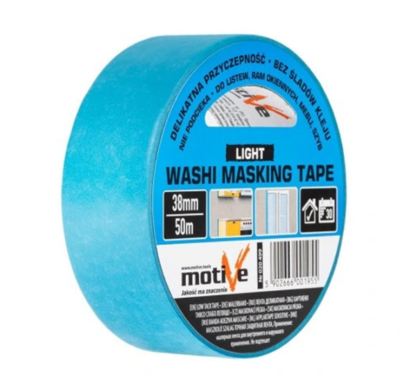 taśma maskująca washi light 38mm-50m motive